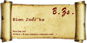 Bien Zsóka névjegykártya